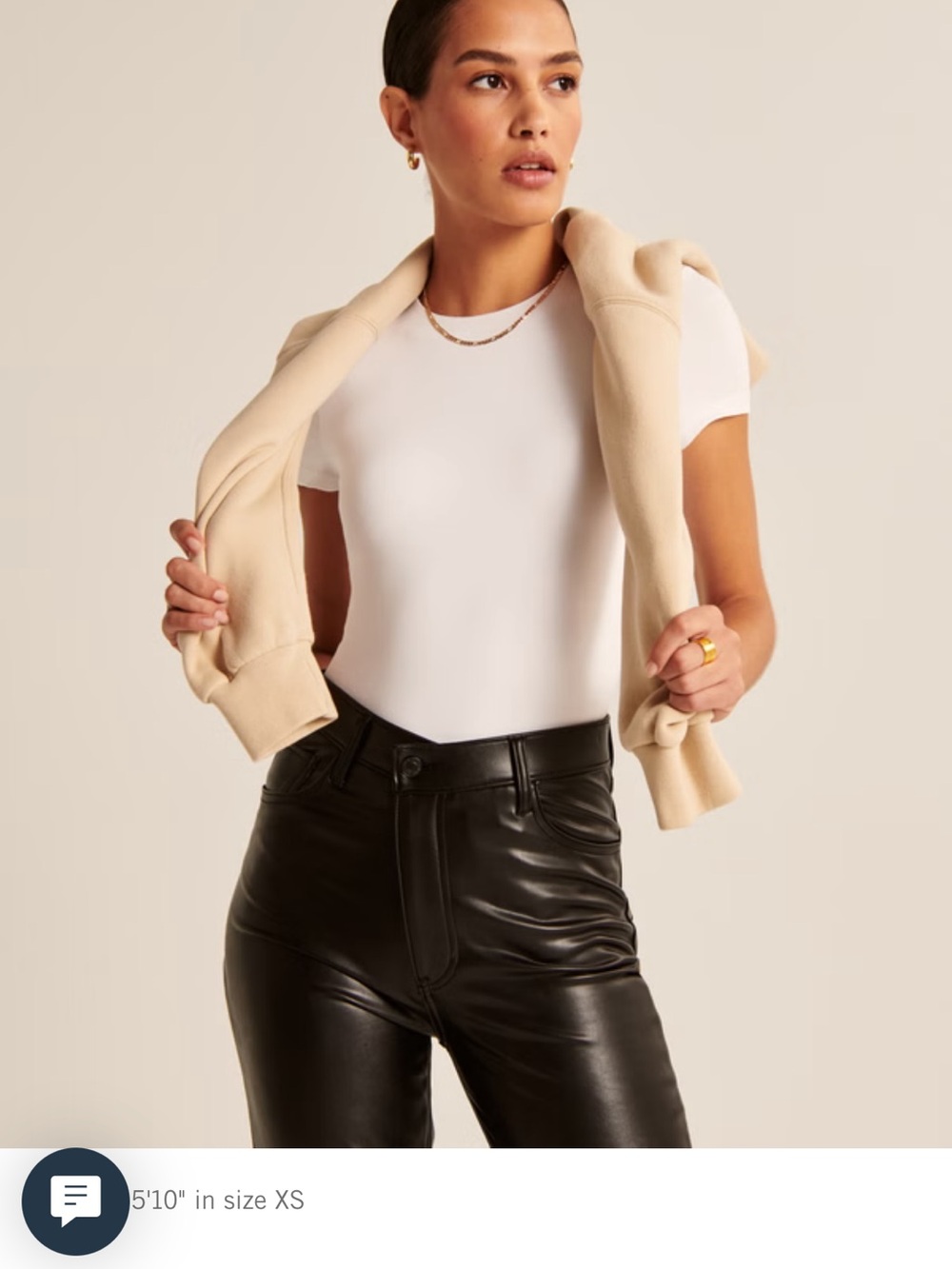 Abercrombie & Fitch White Short-Sleeve Crewneck Bodysuit